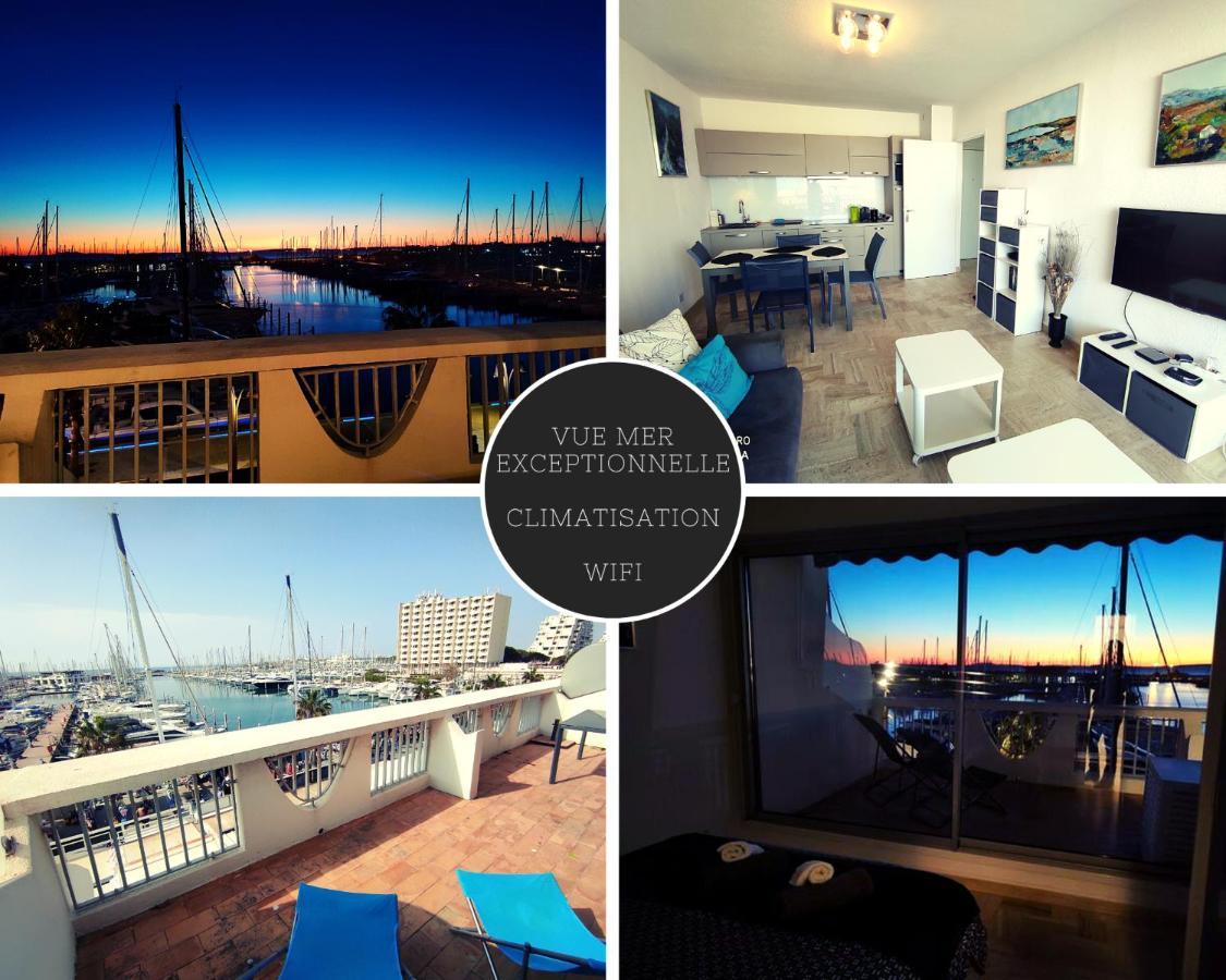 Classe 3 Etoiles - Magnifique Vue Sur Le Port - Wifi Et Clim La Grande Motte Exteriör bild
